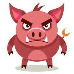 Pig Animal Vector Illustration – Cartoon, Clipart & Line Art Design on White Background, Pig animal vector clipart in cartoon, line art, and illustration style on a white background.