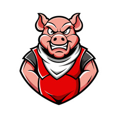 Pig Animal Vector Illustration – Cartoon, Clipart & Line Art Design on White Background, Pig animal vector clipart in cartoon, line art, and illustration style on a white background.