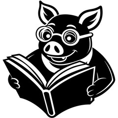 Pig Animal Vector Illustration – Cartoon, Clipart & Line Art Design on White Background, Pig animal vector clipart in cartoon, line art, and illustration style on a white background.