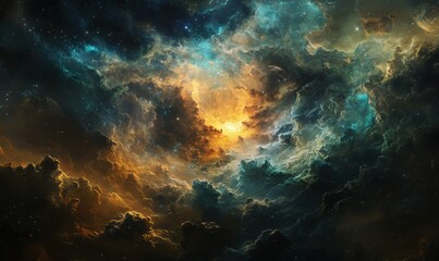 Fototapeta premium The Earth set against the vastness of space, the study of astronomy, the universe, and nature.