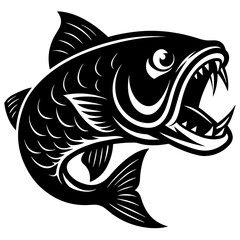 Arowana Fish Vector Illustration – Cartoon, Clipart & Line Art Design on White Background,  Arowana fish vector clipart in cartoon, line art, and illustration style on a white background.