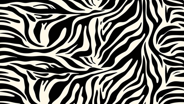 Trendy zebra skin pattern, animal fur, vector background, fabric design, wrapping paper, textile, wallpaper, bold stripes, monochrome, black and white, modern, graphic design, wild texture, stylish, c