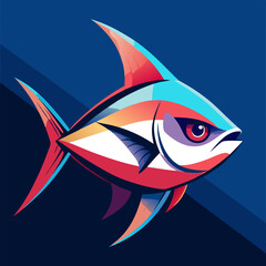 Neon Tetra Fish Vector Illustration – Cartoon, Clipart & Line Art Design on White Background, Neon tetra fish vector clipart in cartoon, line art, and illustration style on a white background.