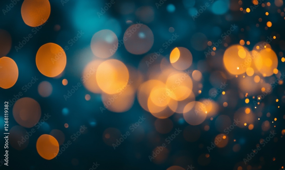 Wall mural abstract texture of bokeh heart shaped light background. sparkling light with copy space for valenti