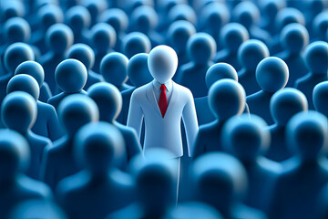 Fototapeta premium Standing Out in the Crowd. A Symbol of Leadership and Individuality