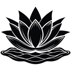 Flower black and white abstract flower