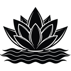 Flower black and white abstract flower