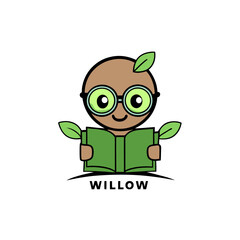 Willow Tree Vector Illustration – Cartoon, Clipart & Line Art Design on White Background, Willow tree vector clipart in cartoon, line art, and illustration style on a white background.