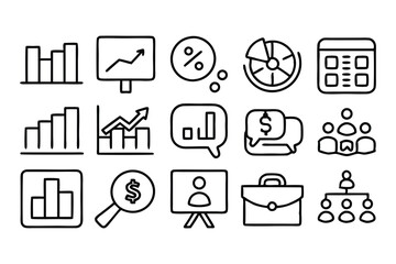 business and marketing related editable stroke out