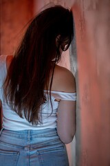 Fototapeta premium A contemplative moment in a rustic, serene setting, evoking deep thoughts and feelings