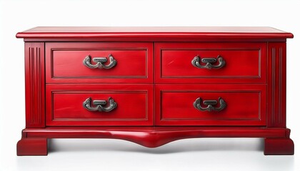Fototapeta premium red wooden drawers