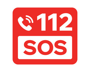 Emergency SOS Sign for Urgent Assistance High Quality Vectorial Image