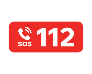 Emergency SOS Call 112 Sign High Quality Vectorial Image