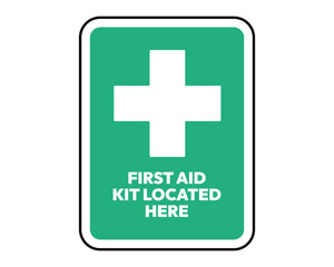 First Aid Kit Location Sign High Quality Vectorial Image