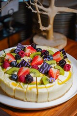 Food is any substance consumed to provide nutritional support for the body. It typically comes from plants, animals, or fungi and contains essential nutrients such as carbohydrates, proteins, fats, 