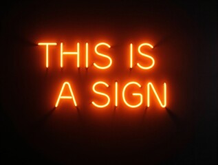 neon sign text wordplay funny light art wall decoration advertising orange glow