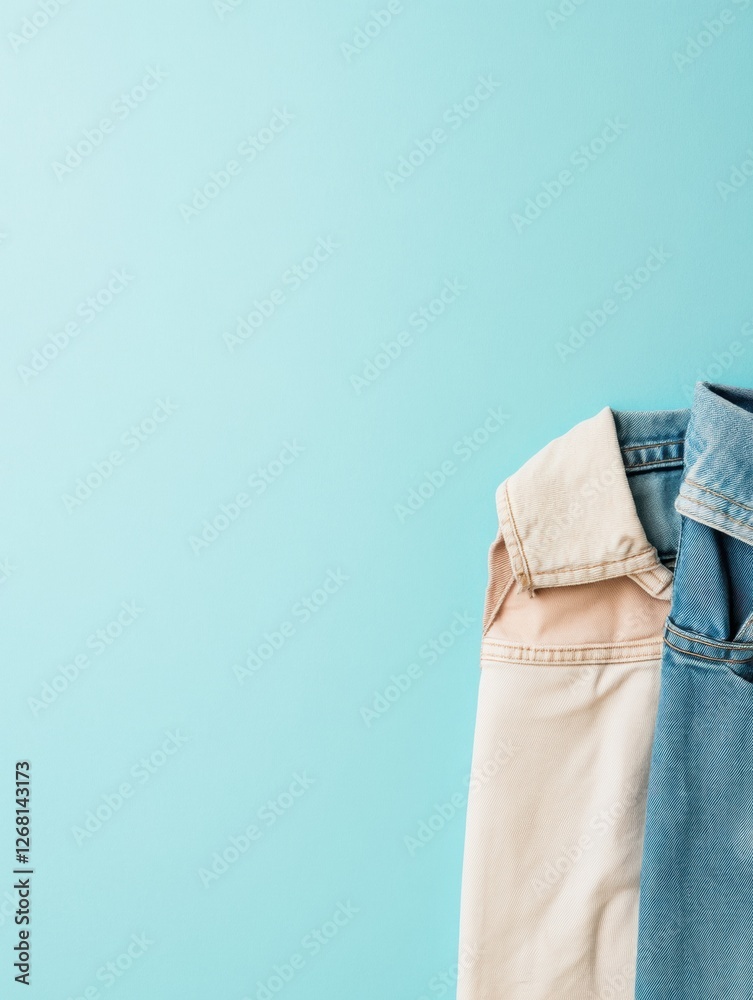 Poster comparison of dirty versus freshly laundered clothes on a vibrant background showcasing cleanliness 