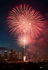 Fototapeta premium fireworks over the city