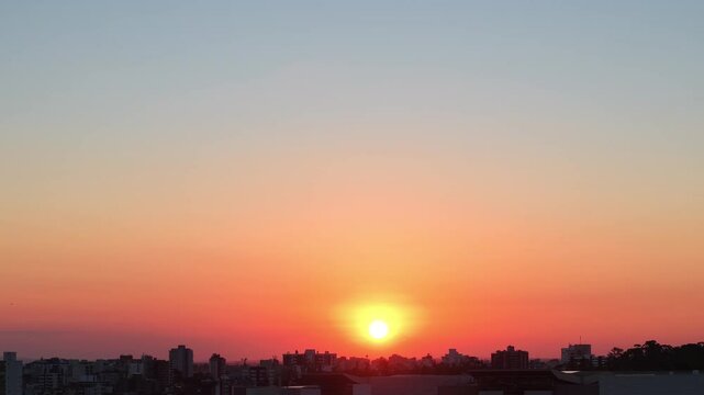 sunset over the city