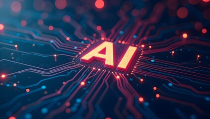 Ai chip artificial intelligence digital future technology, microchip, neural network, tech, digital circuits, processing, data, computing, machine learning