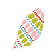 Colorful Decorative Seashell Illustration
