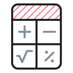 Calculator icon. Arithmetic icon. Icon about mathematics