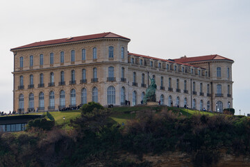 Marseille, France – February 2, 2025: The historic Palais du Pharo  in Marseille, France, captured on a clear day. This 19th-century palace, originally commissioned by Napoleon III