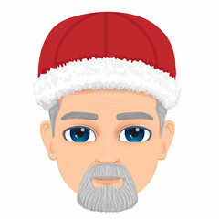 face of mature aged man wearing beret