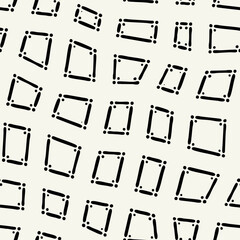 Vector seamless pattern. Modern stylish texture with smooth natural quadrilateral smooth elements. Repeating abstract tileable background. Organic quadrangle shapes. Trendy abstract surface design.