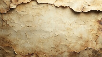 Fototapeta premium A textured, aged paper background with torn edges for creative use.