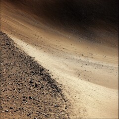 Stark contrast of light and shadow over arid landscape