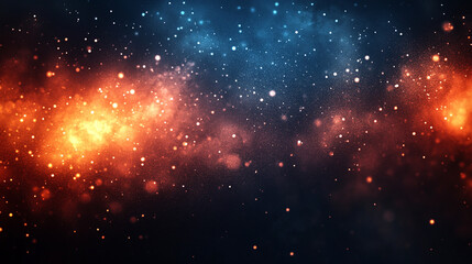 A vibrant blue and orange space with a hole in the center symbolizes balance between sky and sun, calm and energy. A modern blurred army in the background adds depth, contrast, and motion