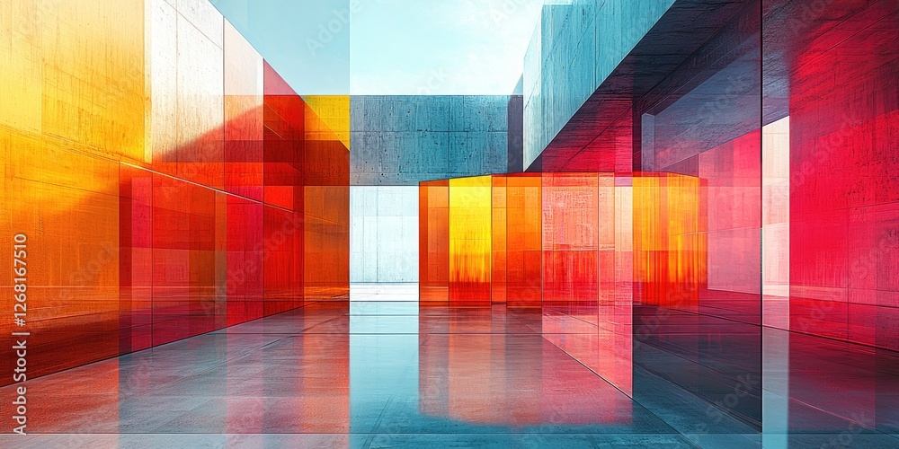 Poster An abstract visual with futuristic art that emphasizes the advanced and imaginative qualities of modern designs, resulting in a rich and engaging background with a touch