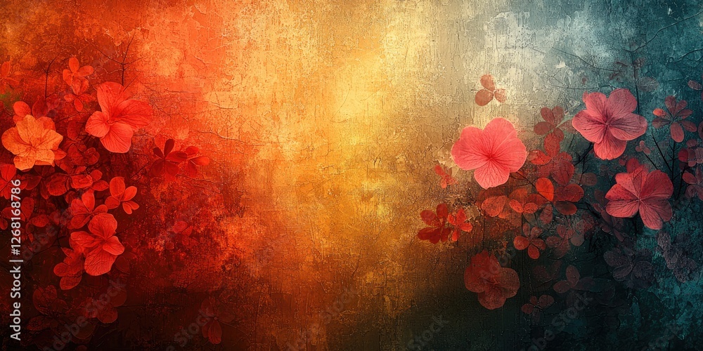 Poster A visually captivating abstract design employs nature textures, emphasizing natural imperfections and subtle variations in color and pattern to create a serene and engagi