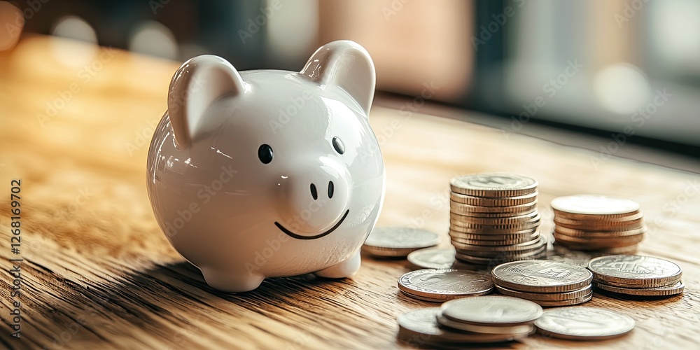 Aufkleber infographic on steps to ensure financial security with practical advice and clear visuals, engaging 
