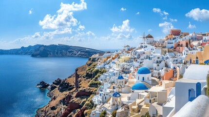 Obraz premium Oia Santorini Greece Village Seascape View