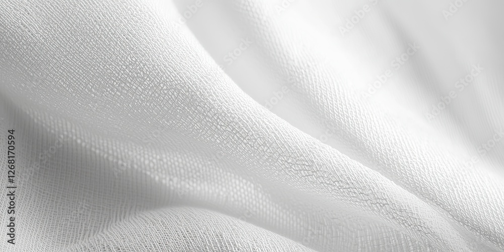 Poster a white canvas exhibiting subtle texture and clean lines, ideal for creating a serene minimalist design.