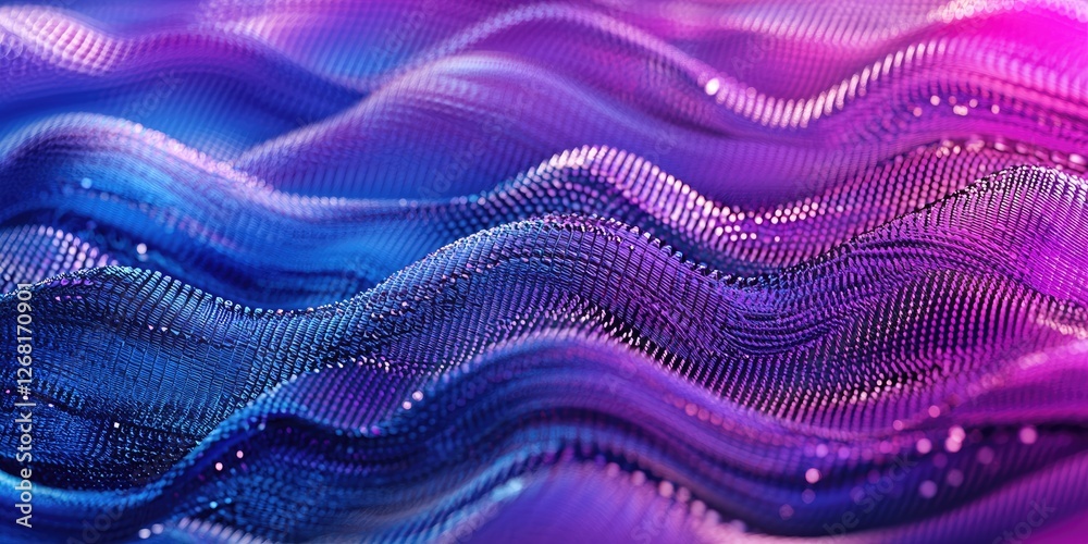 Poster a linear gradient moving from deep blue to bright purple, resulting in a bold and dynamic abstract background.