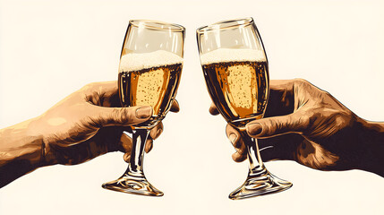 Cheers to Friendship: Clinking Glasses and Celebrate Together in a Festive Celebration