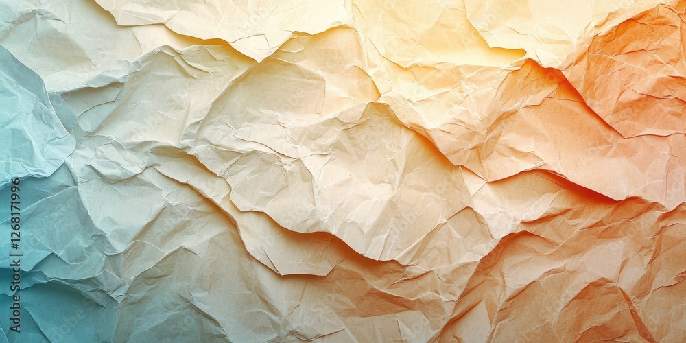 Aufkleber this abstract scene creates a nuanced background with paper textures, incorporating crumpled, smooth