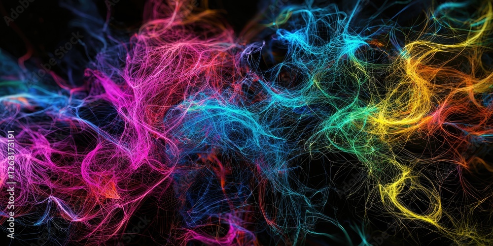 Leinwandbilder vibrant abstract background with colorful swirls of light and energy in a dark setting for creative 