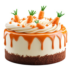 Delicious Carrot Cake with Cream Cheese Frosting - Ideal for Food Blogs and Bakery Advertisement
