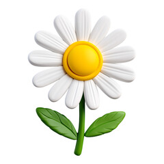 Delicate Chamomile with Yellow Center - Ideal for Botanical Illustrations and Wellness Blogs