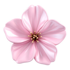 Pink Cherry Blossom with Gold Center - Ideal for Spring Illustrations and Floral Designs