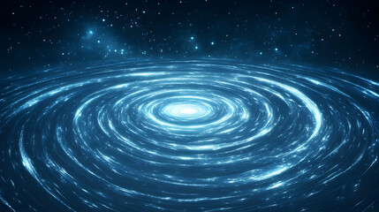 Cosmic spiral galaxy, swirling nebula, stars background, space exploration