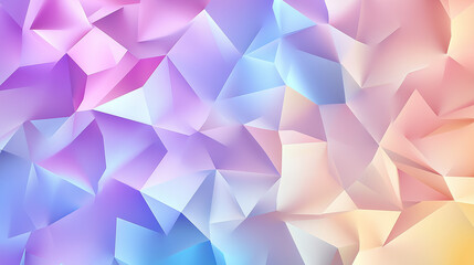 Obraz premium Abstract geometric background featuring pastel colors in a faceted design for digital art or wallpaper