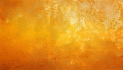 Yellow orange background with texture and distressed vintage grunge and watercolor paint stains in elegant Christmas backdrop illustration