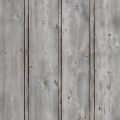 Fototapeta premium a wooden surface, showcasing a vertical layout of four wide planks. The wood has a weathered and rustic appearance, with a predominantly light gray color, interspersed with subtle variations in tone. 