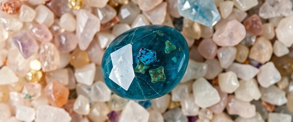 blue and green crystals