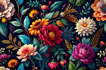 Elegant Silhouette Floral Pattern Background for E-commerce Websites